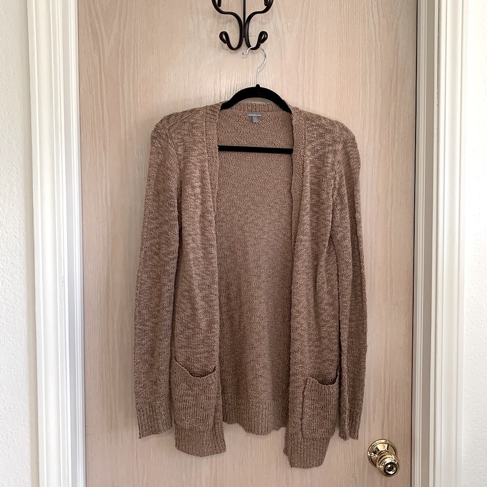 Warm Brown Pocketed Cardigan